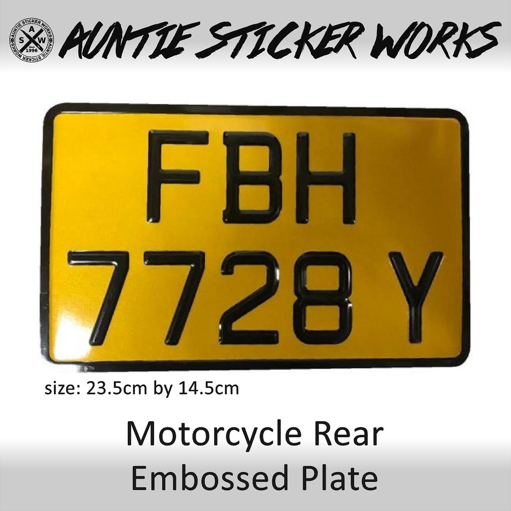 Motorcycle License Plate Number