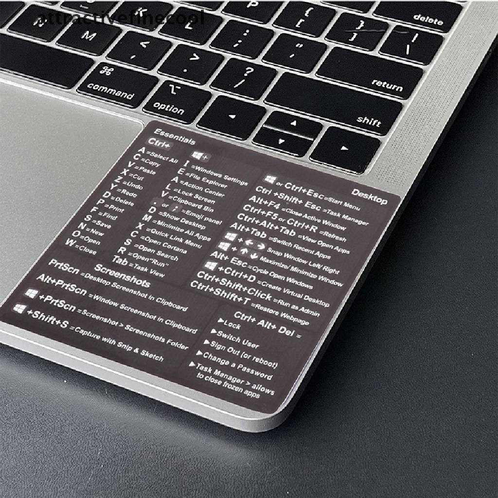 ACSG Windows PC Reference Keyboard Shortcut Sticker Adhesive for PC Laptop Desktop .