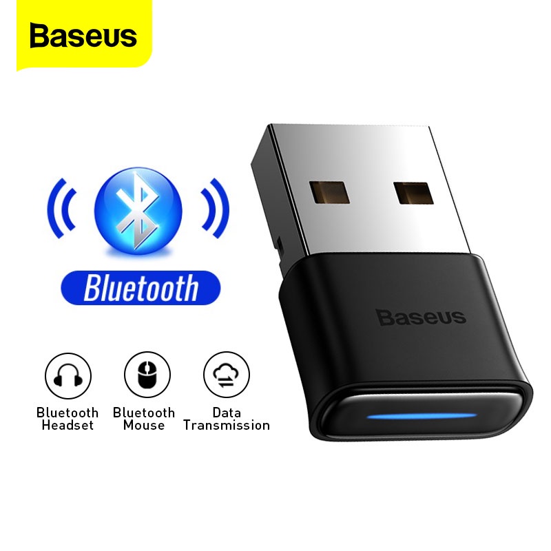 Baseus Bluetooth Adapter USB Bluetooth 5.0 for PC Computer PS4 Mouse Aux Audio Music Receiver Speaker Transmitter