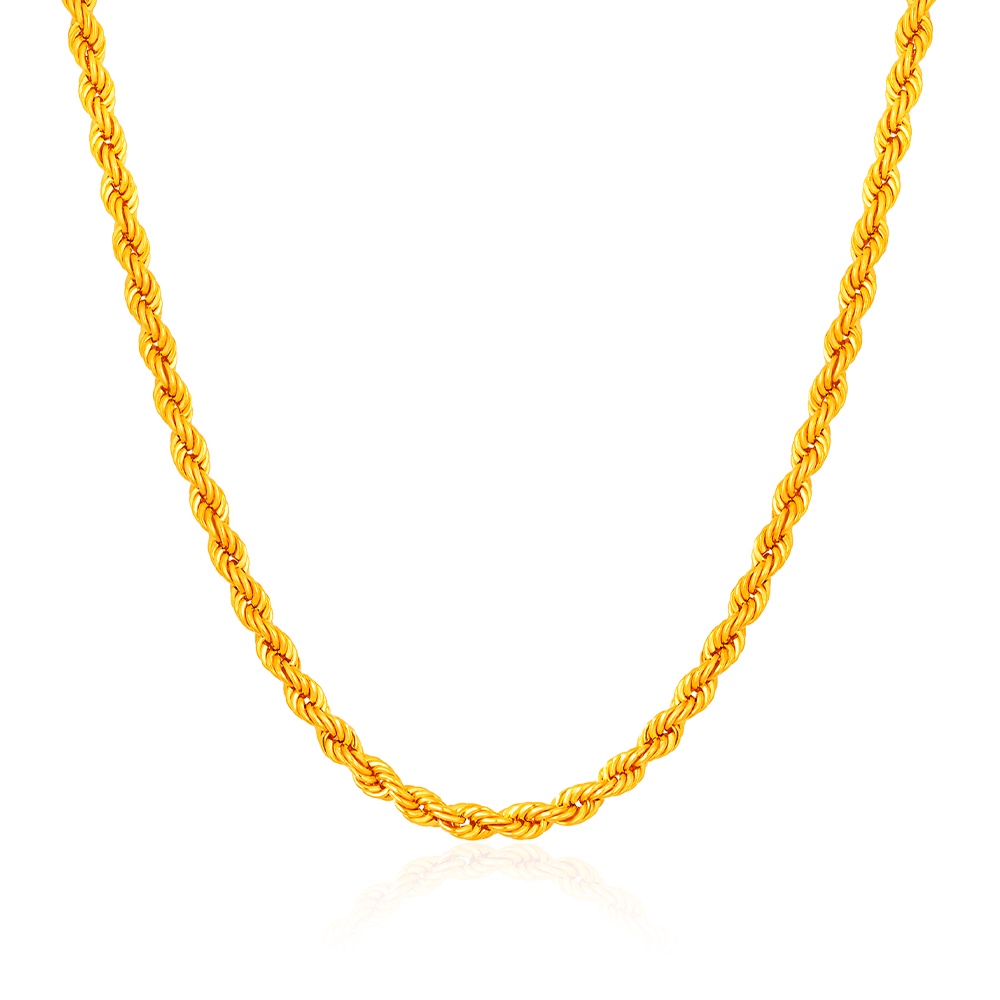 SK Jewellery 916 Hollow Rope Gold Chain