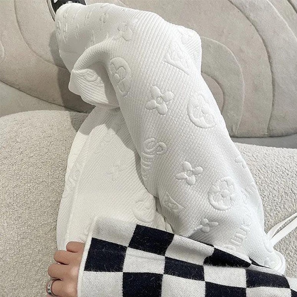 Quần dài dáng rộng lưng cao phù hợp với các kích thước thêu jacquard thời trang mùa xuân cho nữ 2022