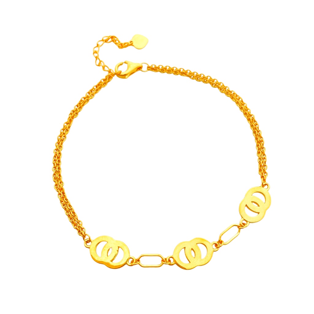 Top Cash Jewellery 916 Gold Triple Infinity Bracelet