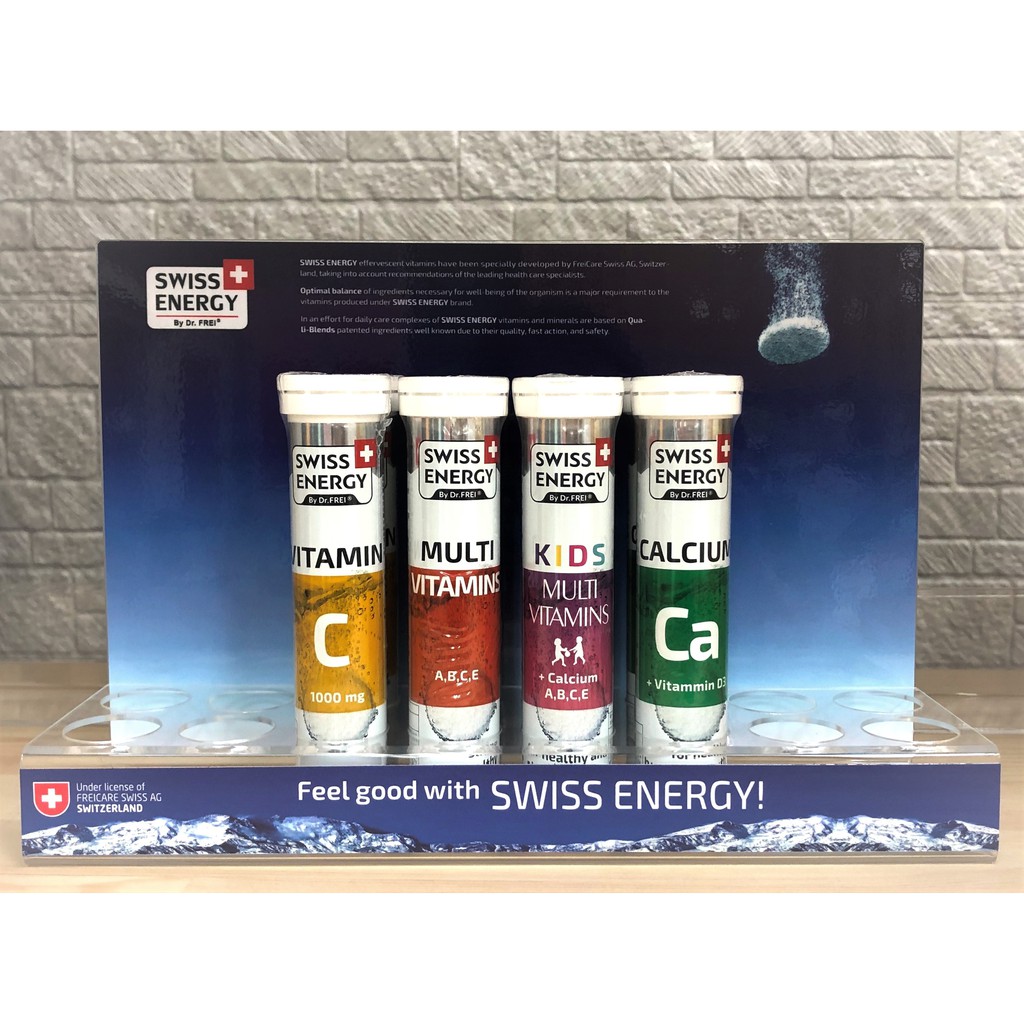 Swiss Energy 高單位 維他命C 綜合維他命 兒童綜合維他命 鈣+D3 發泡錠 20錠/瓶 現貨供應