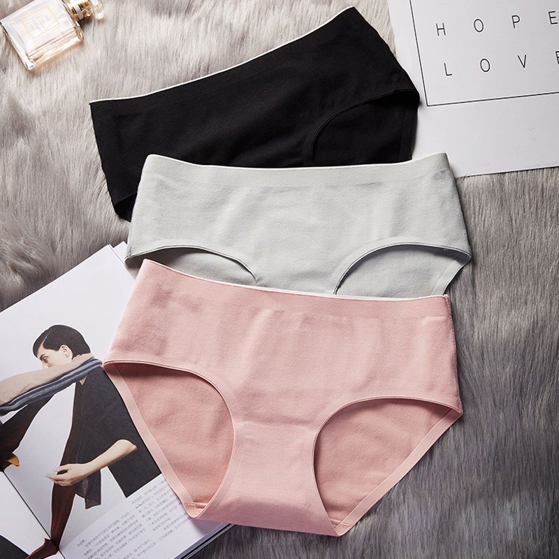 148813 One Piece of Seamless Cotton Waist Ladies Briefs Large Size