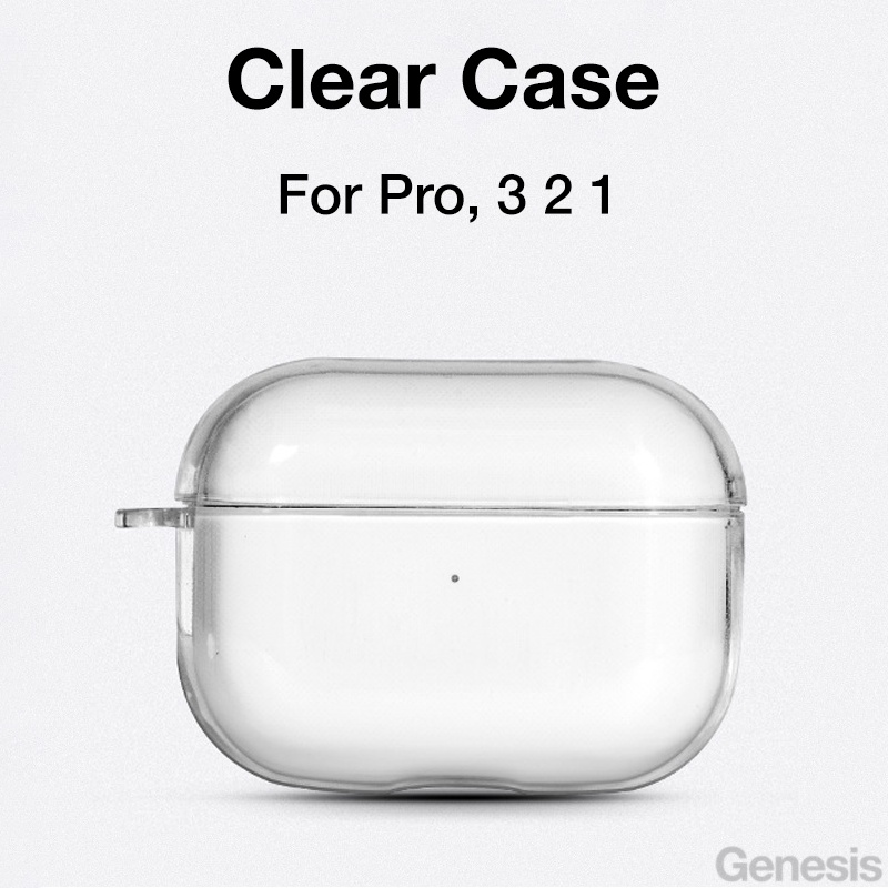 Genesis Clear Case for Airpods Pro 3 2 1 Generation Full Cover Protection 3rd Gen Soft Transparent Casing