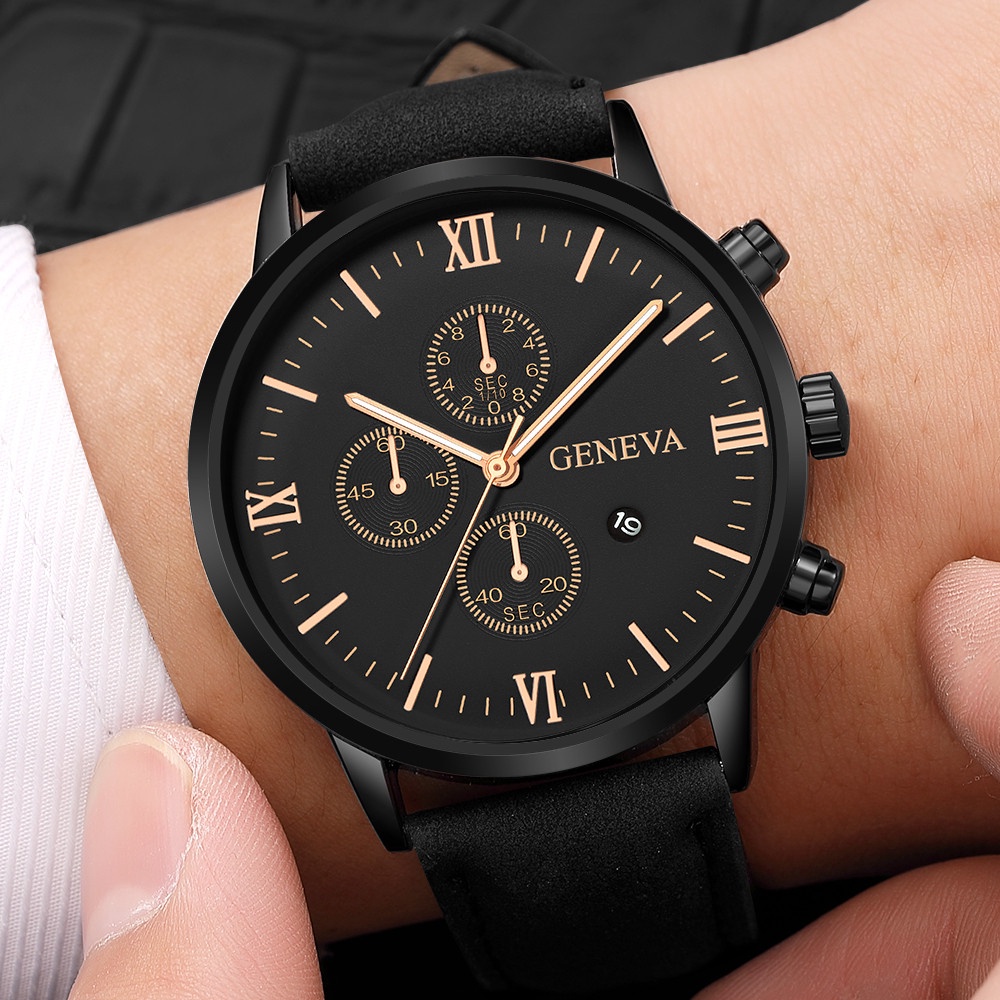 Quartz bell and leather watches of men's fashion