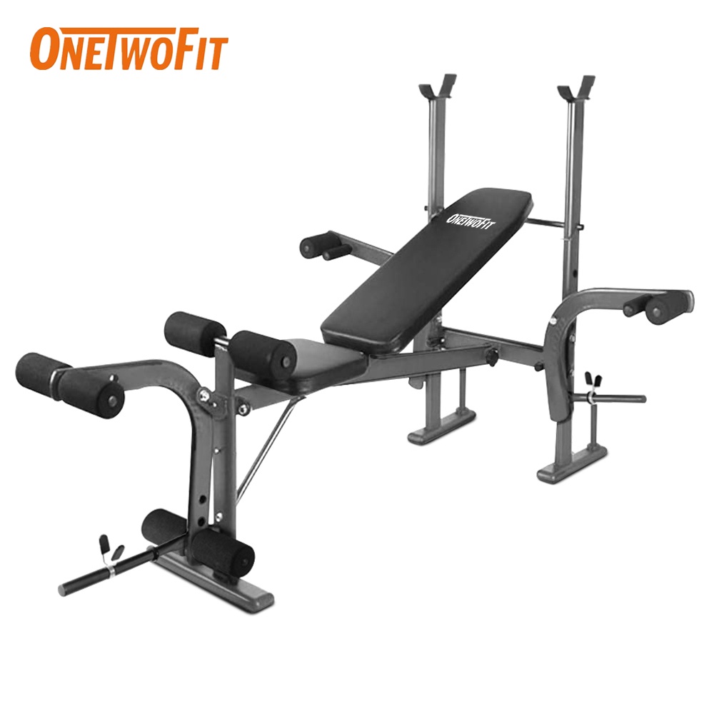 OneTwoFit Premium Multifunctional Olympic Weight Bench Home Gym Exercise Training Fitness