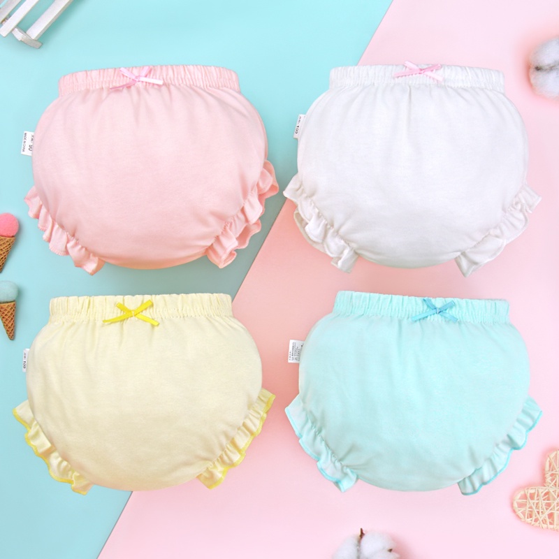 Lucky big cat-Baby Panties- Girls' underwear cotton children's briefs  baby girls  middle and small children   cotton little girls  0-3 years old  infant diapers