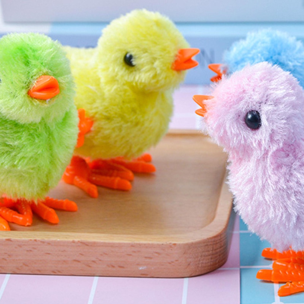 Windup Hopping Chick Toys Clockwork Chicken Toys Plush Chicks Chicken