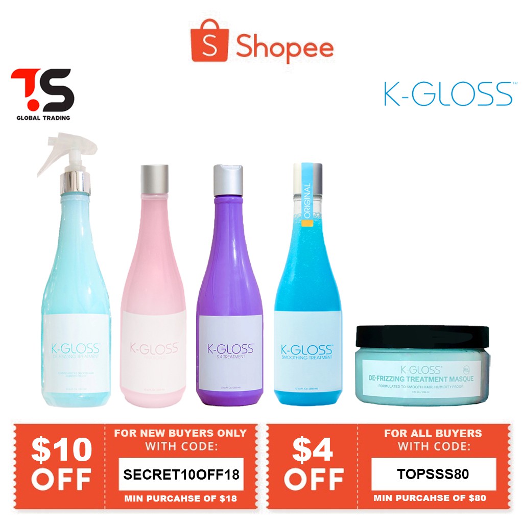 FREE Pump Spray! Kgloss Defrizzing Treatment 355ml - KERATIN BOND TRANSFORMATION SYSTEM (Blue / Purple / De-Frizzing)
