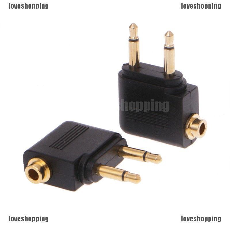 ❤L❤3.5mm Jack Audio Adapter for Airline Airplane Travel Earphone Headphone Part
