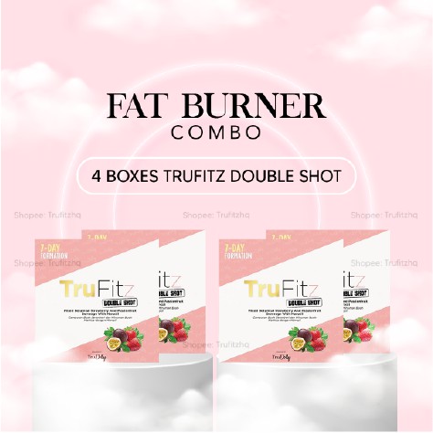 [Bundle of 4] ? 4 Boxes TruFitz DoubleShot ? Ready to Drink Weight Loss Juice [Fat Burner Combo]