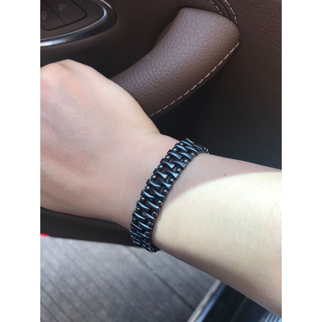 Classical Hematite Energy Beaded Elastic Magnetic Therapy Health Care Loss Weight Bracelets Slimming Health Care_voghion.com