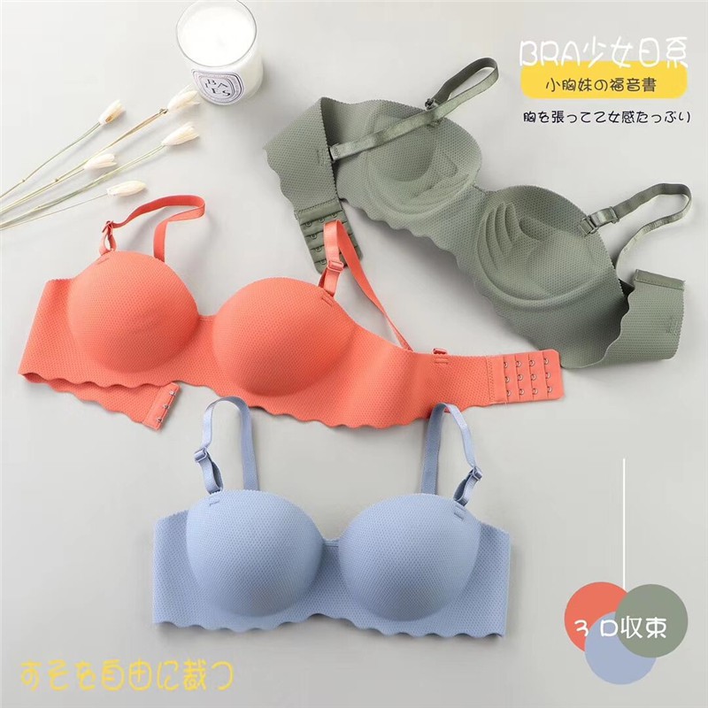 HOXINE Womens Lightweight Bra Female Smoothing Wire-Free Bras Seamless Small  Chest Cup Underwear Everyday T-Shirt Bralette : : Clothing, Shoes  & Accessories