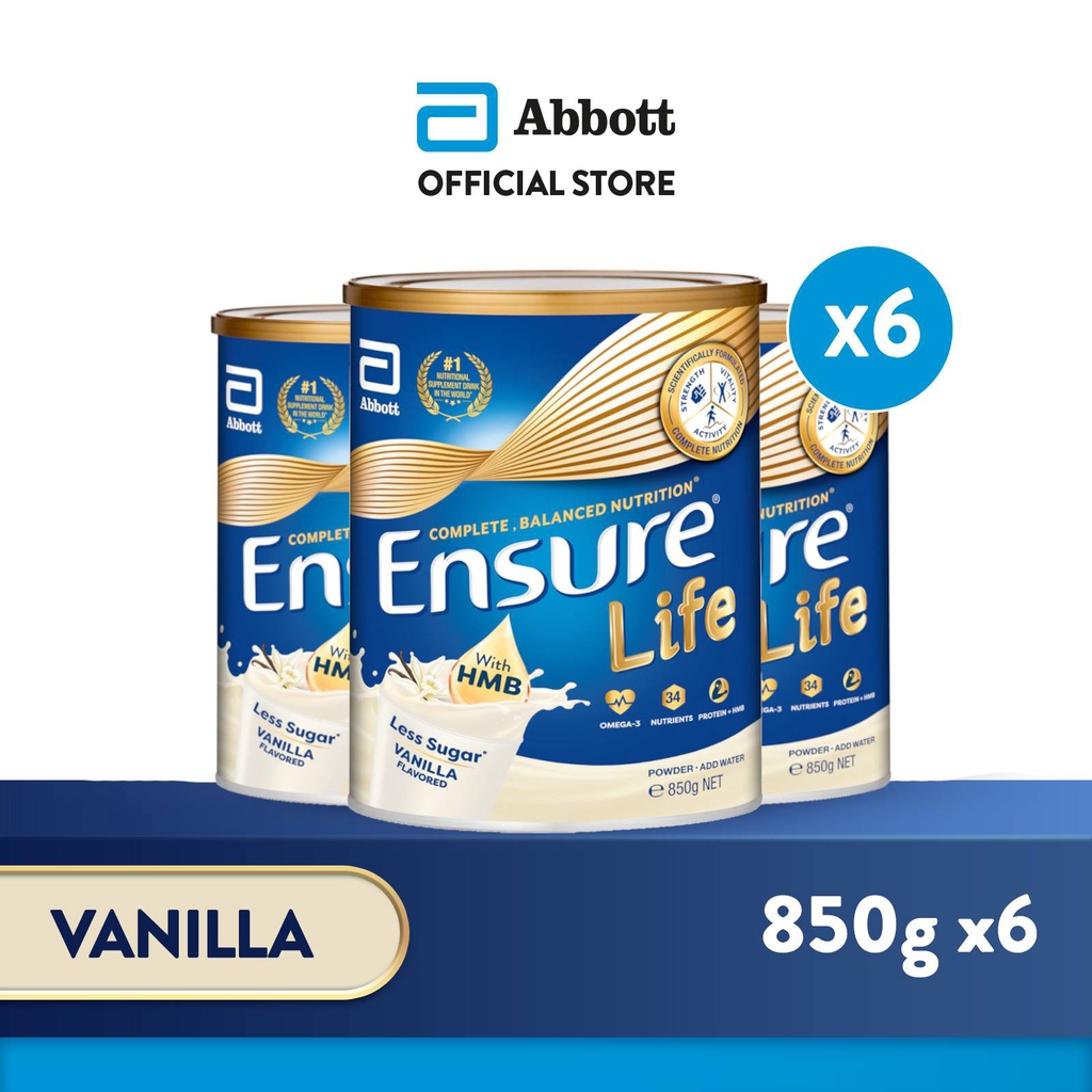 [Bundle of 6] Ensure Life Adult Nutrition - Vanilla 850g