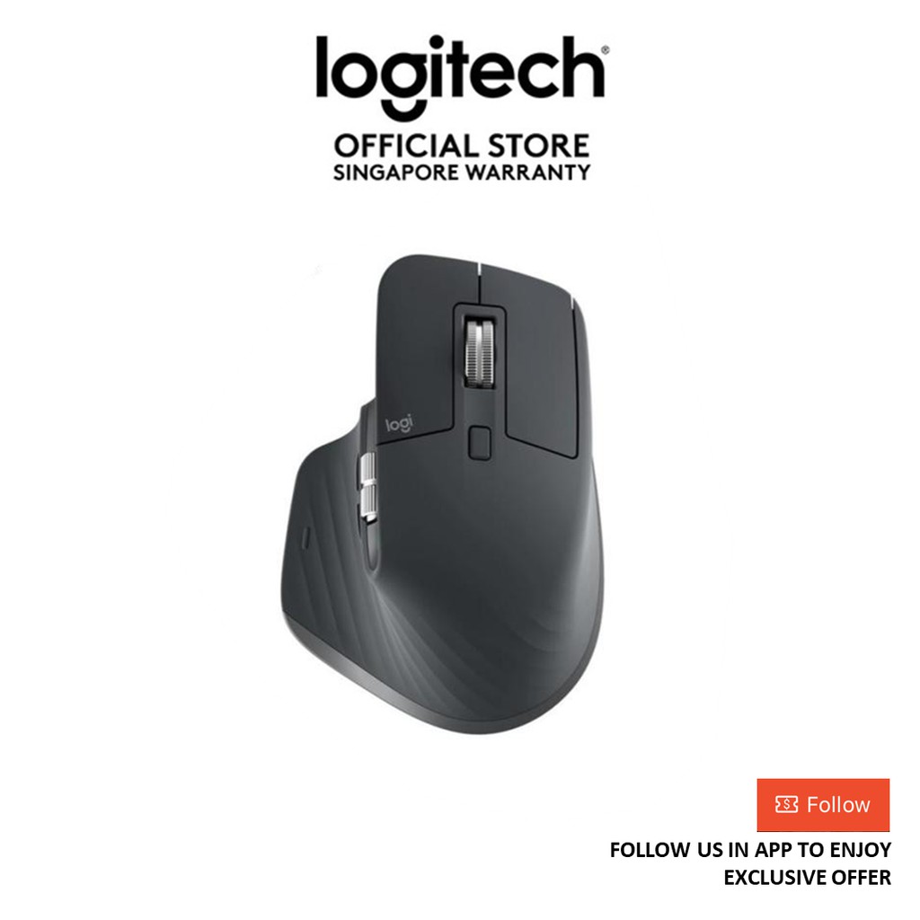 Logitech MX Master 3 Advanced Multi-Device Bluetooth Wireless Mouse With Ultra-Fast Magspeed Scroll - EBL (Ready Stocks)