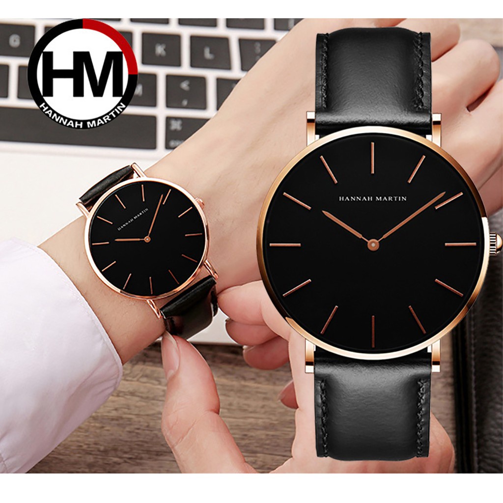 Men Waterproof Watch 30M Japan Movement Leather Convas Strap Business Classic Simple Quartz 40mm