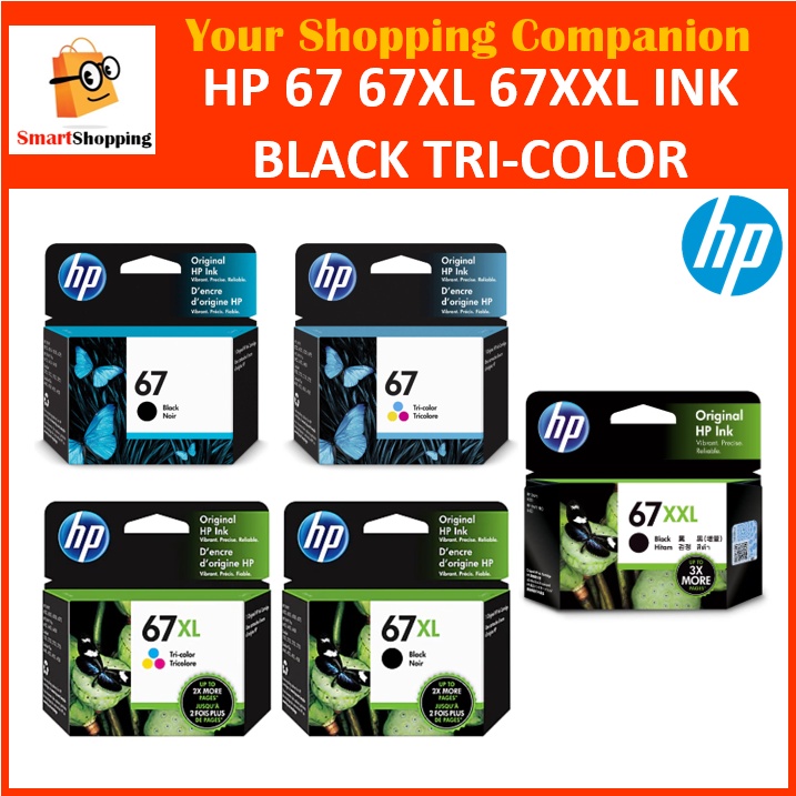 (Original) HP Ink 67 | 67 Black | 67 Color | 67XL Black | 67XL Tri-Color | 67XXL Black Genuine