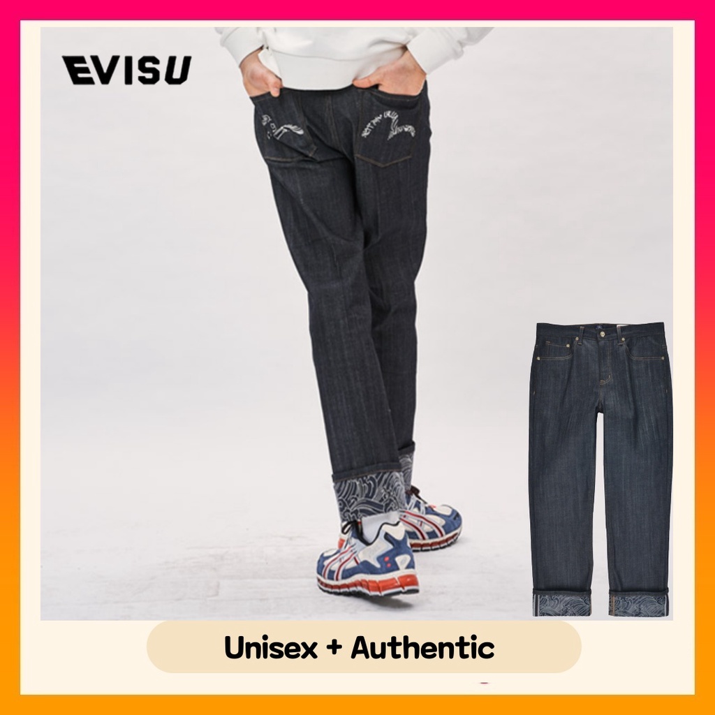 EVISU WAVE IN EASTSEA Big Hills Premium Denim Jeans
