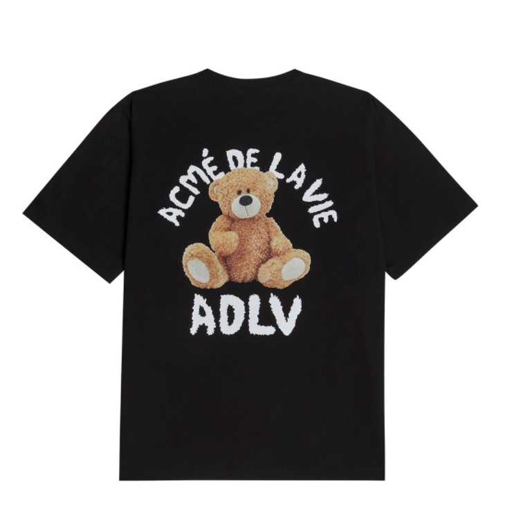 [acme de la vie] ★ With the HiddenTag OVERSIZED★ ADLV TEDDY BEAR (BEAR DOLL) SHORT SLEEVE T-SHIRT BLACK SKYBLUE BEIGE acmedelavie Casual Men Tshirt Women Tee Couple T shirts  Tops  100% Authentic Cott