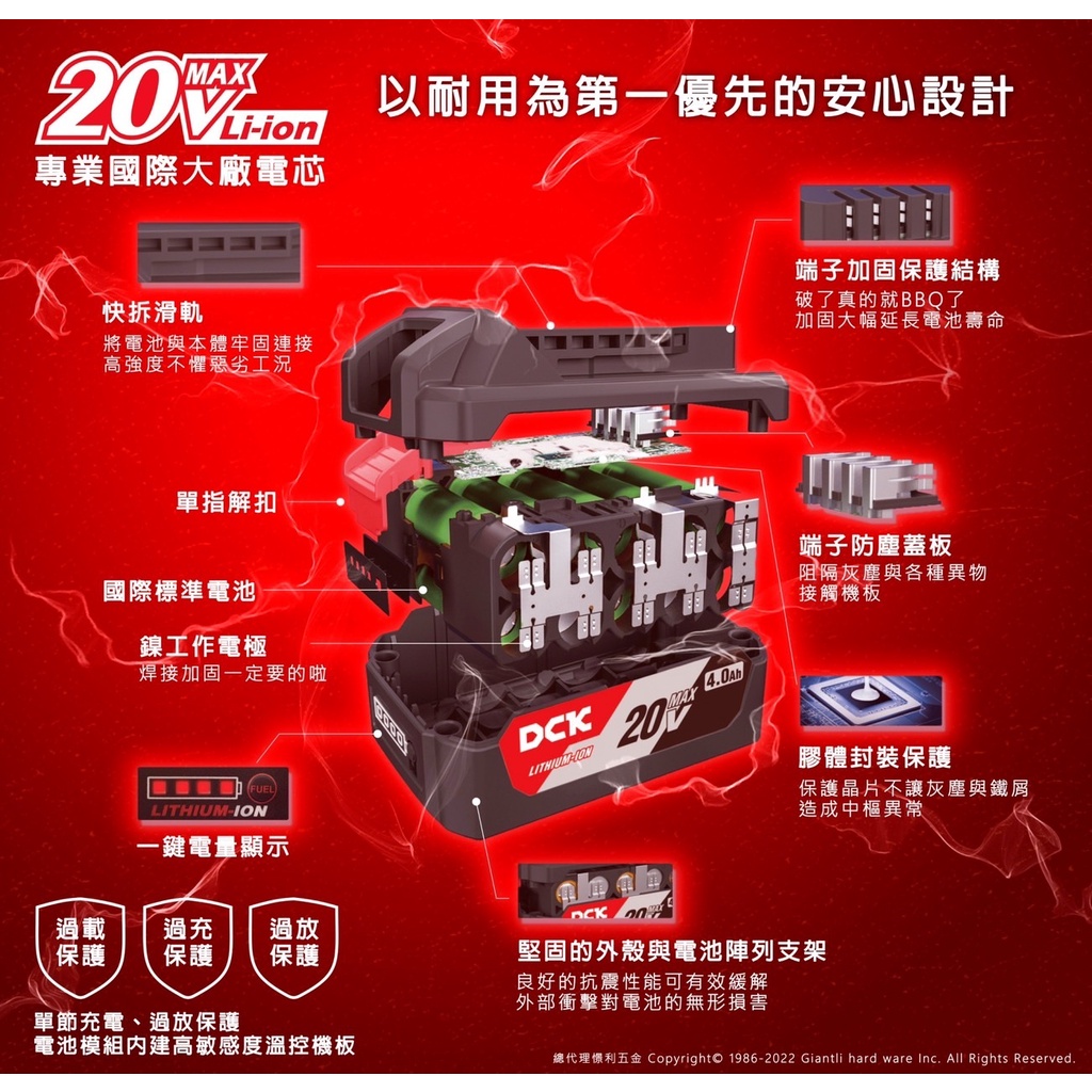 附發票 東成DCK 20V無刷鋰電 板模用扳手機 衝擊起子機 砂輪機 板模用電鑽  M20 無刷BID 商品圖片 3
