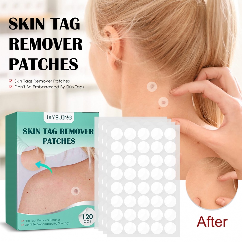 120PCS/Box Warts Remover Patch Safe Painless Skin Tags Patches Pimple Wart Treatment Patch Fast Acting Remover Warts Moles Natural Ingredients for All Skin