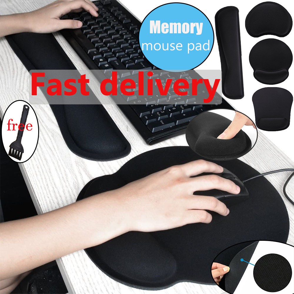 Ayuqi--Mouse Pad Wrist Support Rest Ergonomic Mouse Pad  Wireless Massage Mat Memory Cotton Foam