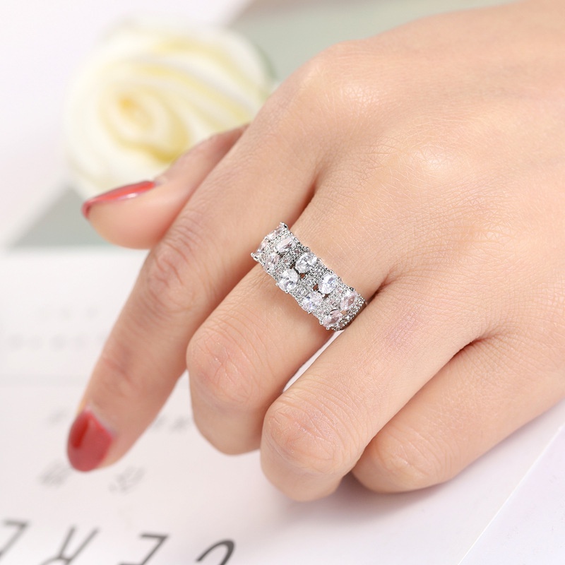 ins Lady Rainbow Crystal Ring Fashion Colorful Zircon Party wedding Ring Jewelry Gift_voghion.com