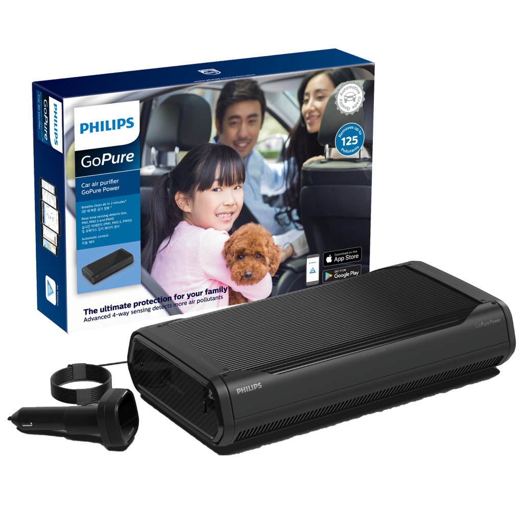 Philips Car Air Purifier GoPure Power GP 9311  | More protection with Dual motors Dual filtration recommended MVP/SUV