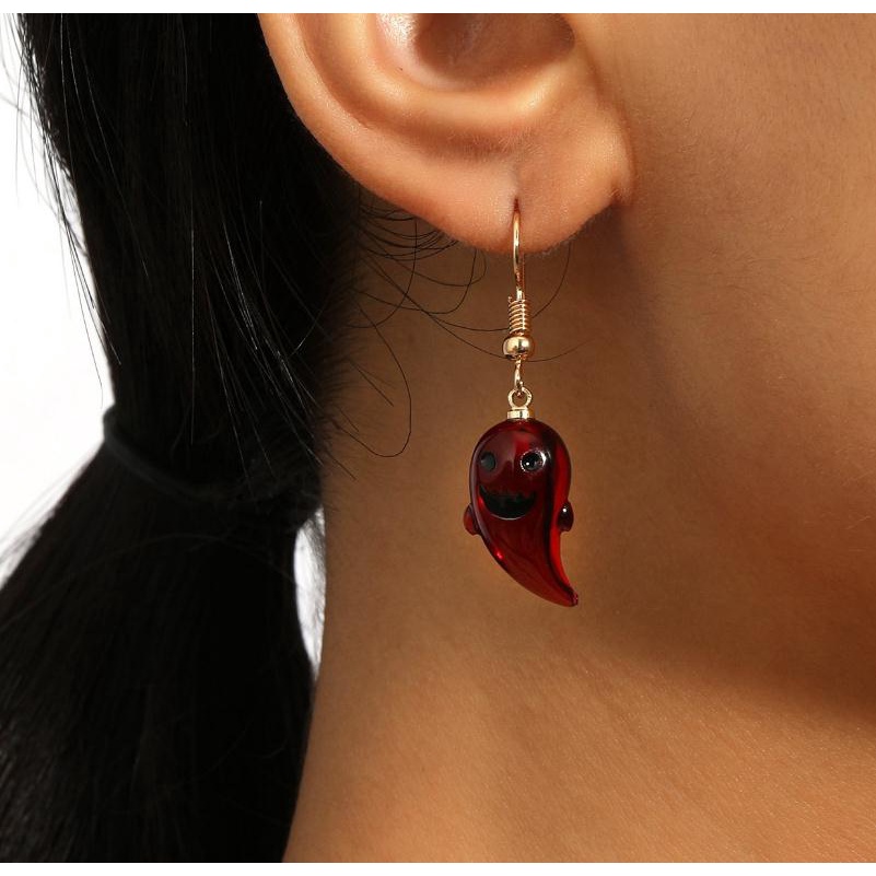 Orecchini pendenti fantasma in resina di Halloween, graziosi accessori per gioielli, orecchini con gancio per feste_voghion.com