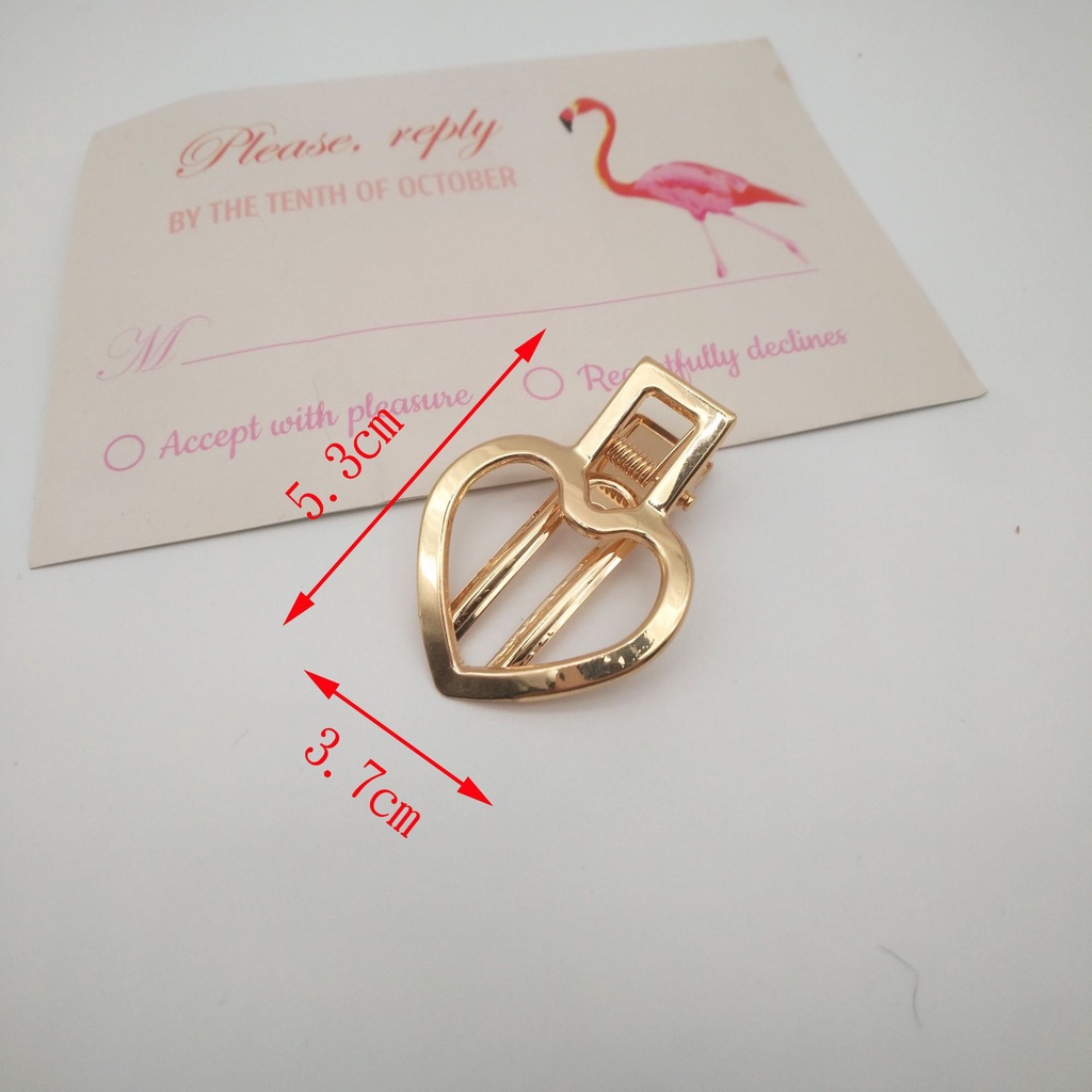 1pc {styles Random } ins Hairpin Metal Hollow Duckbill Clip Square Clip Pearl Hairclip DIY Hair Accessories_voghion.com