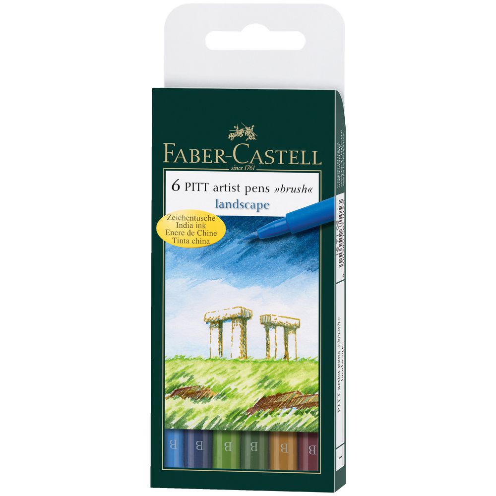 德國 輝柏 Faber-Castell PITT 藝術筆 景觀色系 6色
