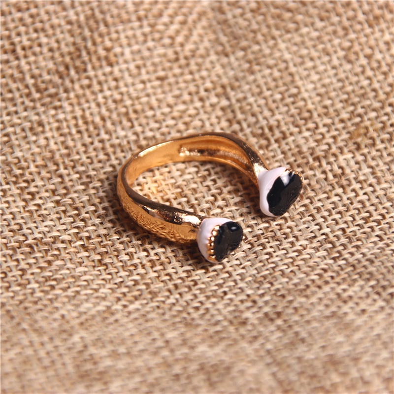 Panda Ring Set Für Damen Lustiger Tier Schmuck Als Geschenk_voghion.com