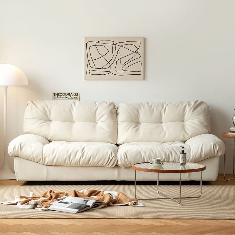 Sofa Bed Meilin Wood Baxter Italian Simple Cloud Velvet Living Room Frosted Technology Fabric Sofa