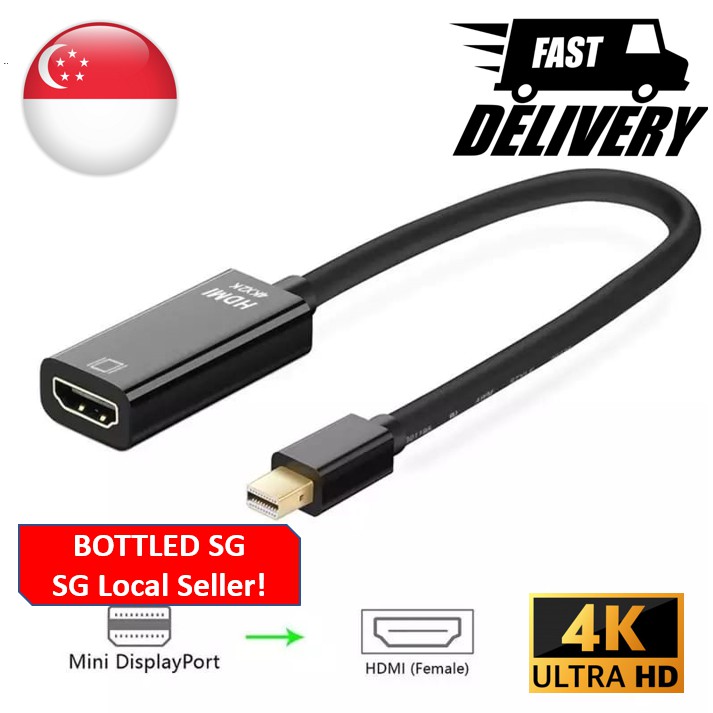 [SG LOCAL SELLER] Mini DP to HDMI 1080P/4K - Thunderbolt Port Compatible Adapter