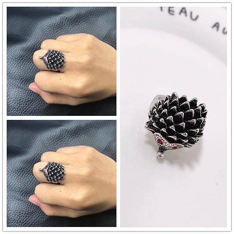 Men's Retro Demon Punk Skull Ring Adjustable Hip Hop Jewellery_voghion.com