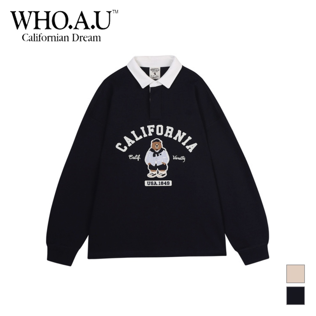 [WHO.A.U] USA 1849 Steve Patch Collar T Shirt