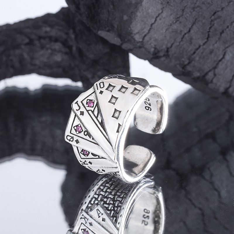 Vintage Punk Poker Ring Herren Statement Modeschmuck Für Party_voghion.com