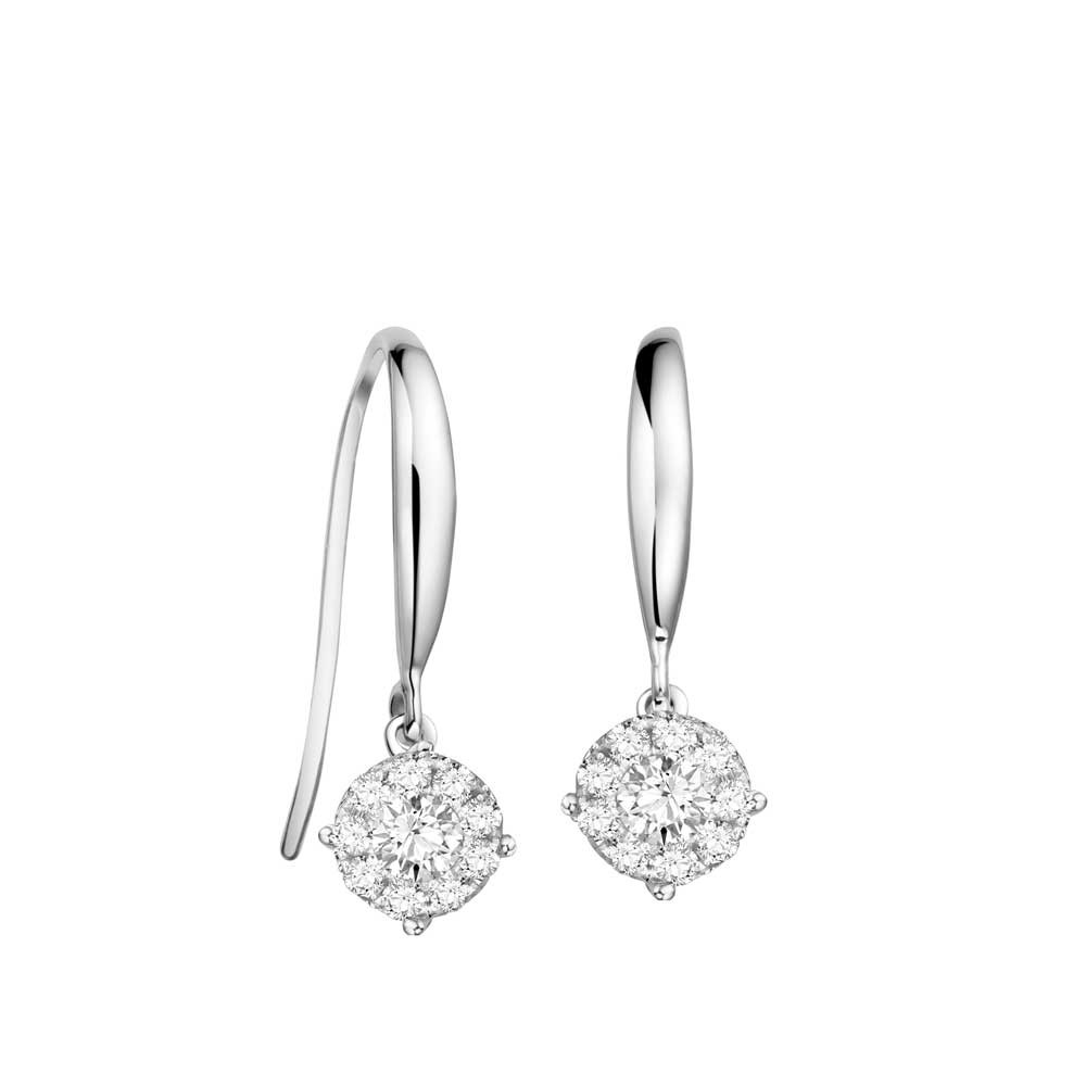 Goldheart Regalia 0.50ct face Diamond 14K White Gold Earrings