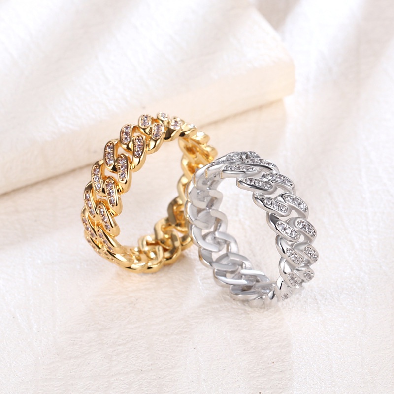 7mm Cuban Link Ring Kristall Zirkon Herren Punk Accesorios Rock Hip Hop Frauen Schmuck_voghion.com