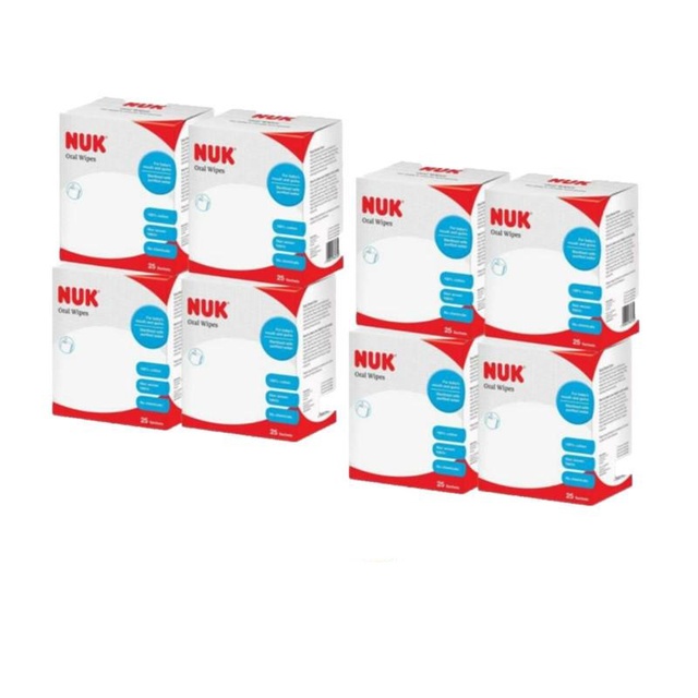 (Bundle of 8) NUK Oral Wipes 25pc
