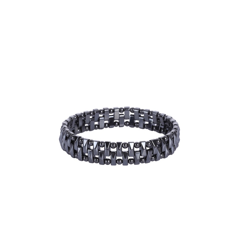 Classical Hematite Energy Beaded Elastic Magnetic Therapy Health Care Loss Weight Bracelets Slimming Health Care_voghion.com