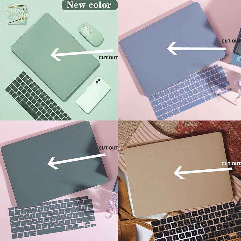 (Ready Stock)Matte Crystal Case for 2022 Macbook Air 13.6 inch M2 A2681 Pro 14 16 inch M1 M2 A2442 Air 13  2020 A2337 A2338  M1 A2179 Pro 13.3 Case Hard Protect Free Keyboard Cover