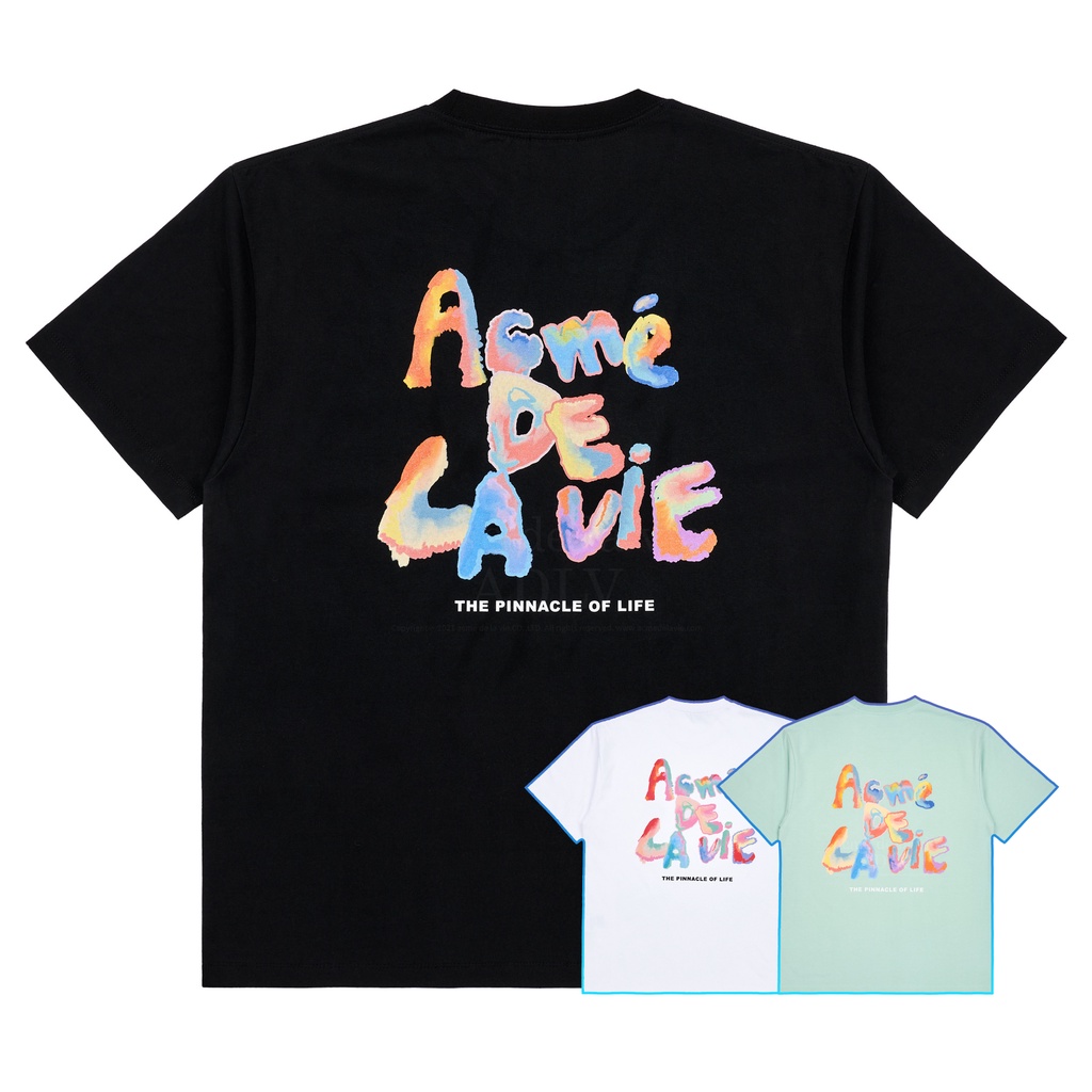 [ADLV] 100% authentic UNISEX Over fit T-SHIRT (graphic - GRADATION CRAYON LOGO) 3 colors