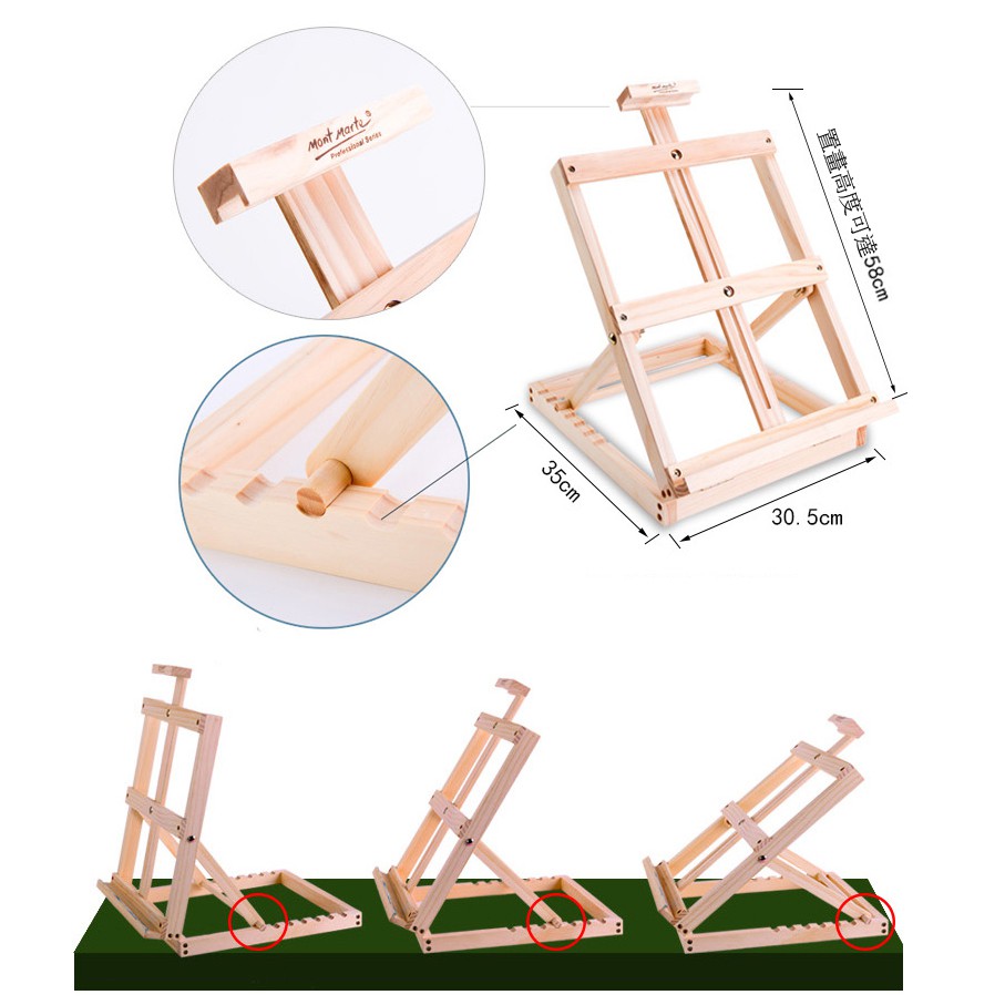 蒙馬特桌面台式畫架展示2