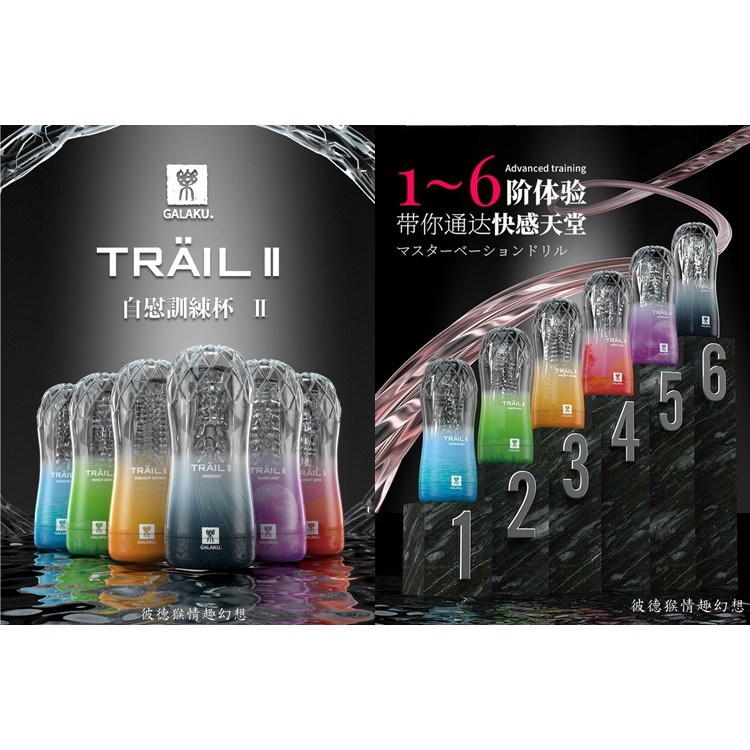 彼德猴情趣幻想 GALAKU TRAIL II  溫和摩擦型飛機杯 自慰杯 自衛器 六款 非貫通