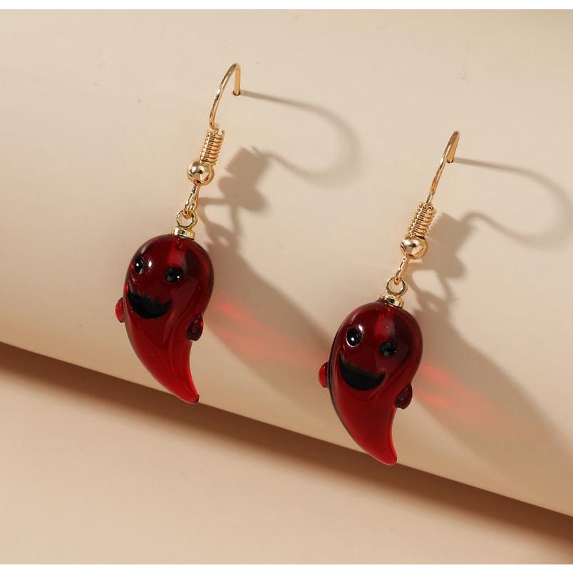 Orecchini pendenti fantasma in resina di Halloween, graziosi accessori per gioielli, orecchini con gancio per feste_voghion.com