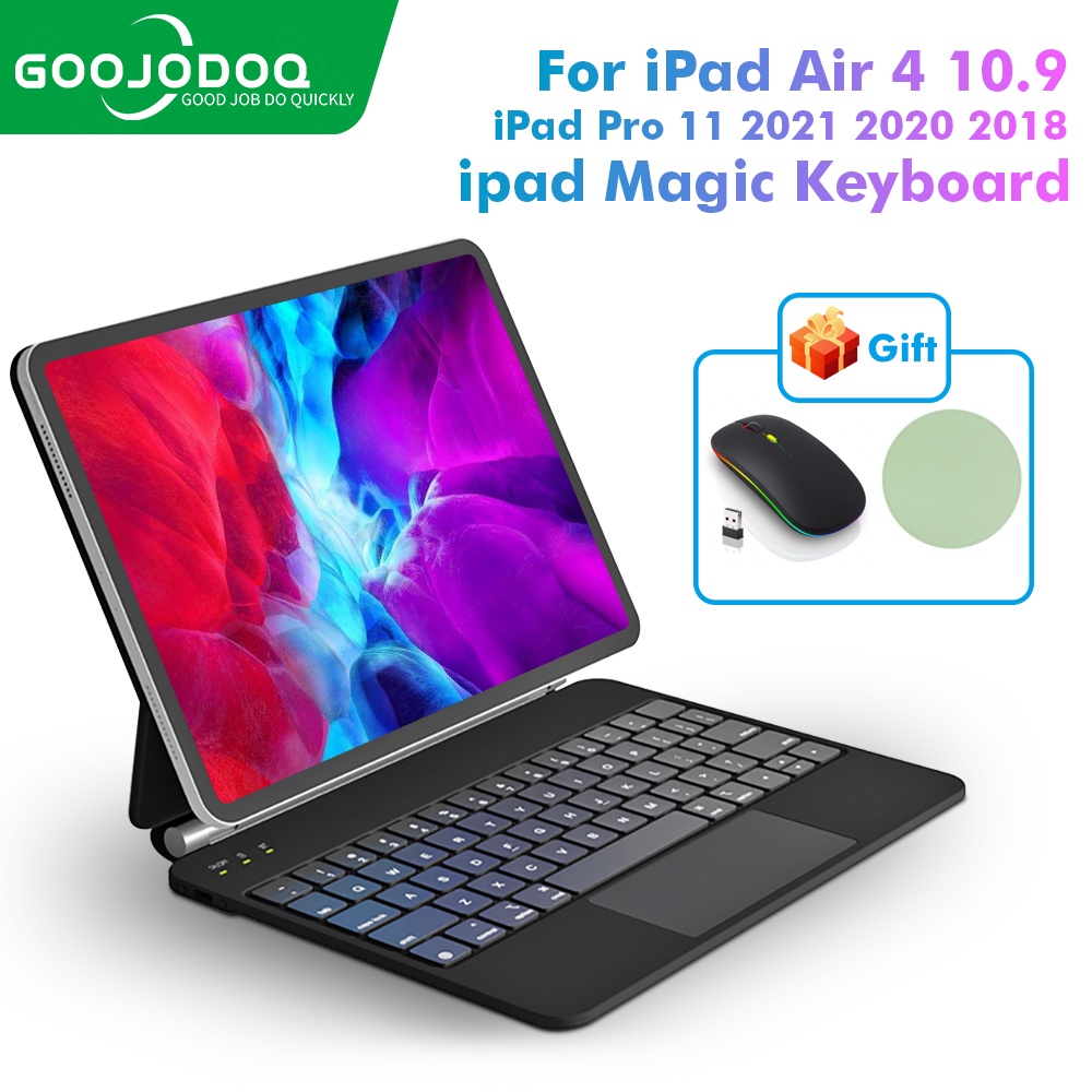 Goojodoq for  ipad magic keyboard Case for  Air 4/Pro 11 2021 floating cantilever cover wireless bluetooth for ipad keyboard