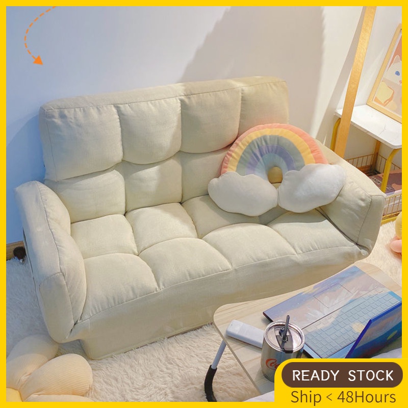 Lazy SOFA DOUBLE Tatami Seat Rental House Small Sofa Bedroom Women's Net Red Single Armchair Folding Bed