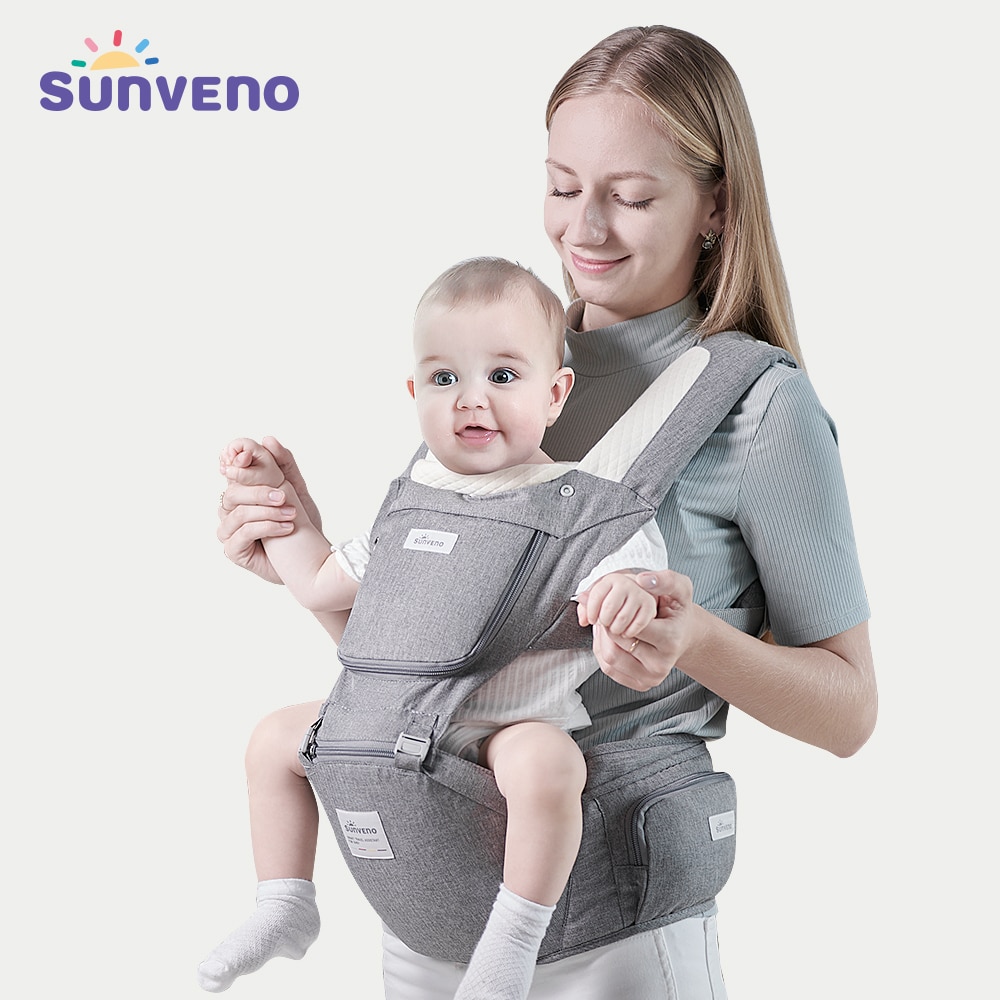 Sunveno Baby Carrier Infant Hip Seat Carrier Bebe Kangaroo Sling for Newborns Backpack Carrier Baby Travel Activity Gear